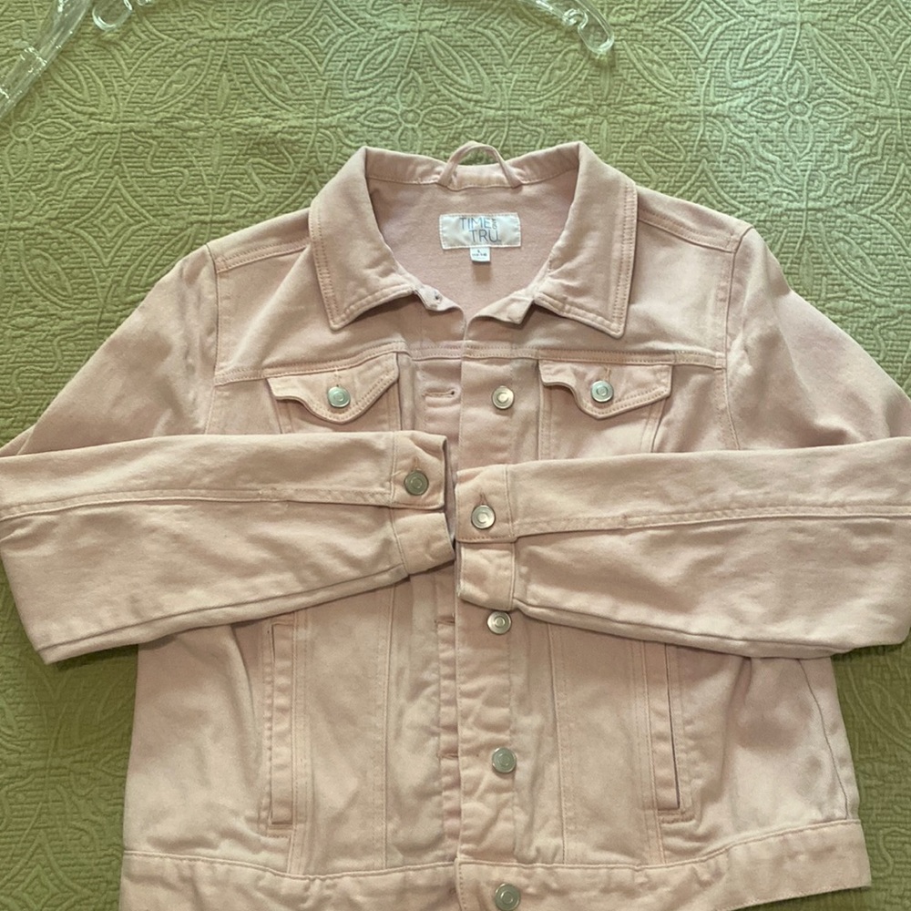 Pink denim time and true jacket
